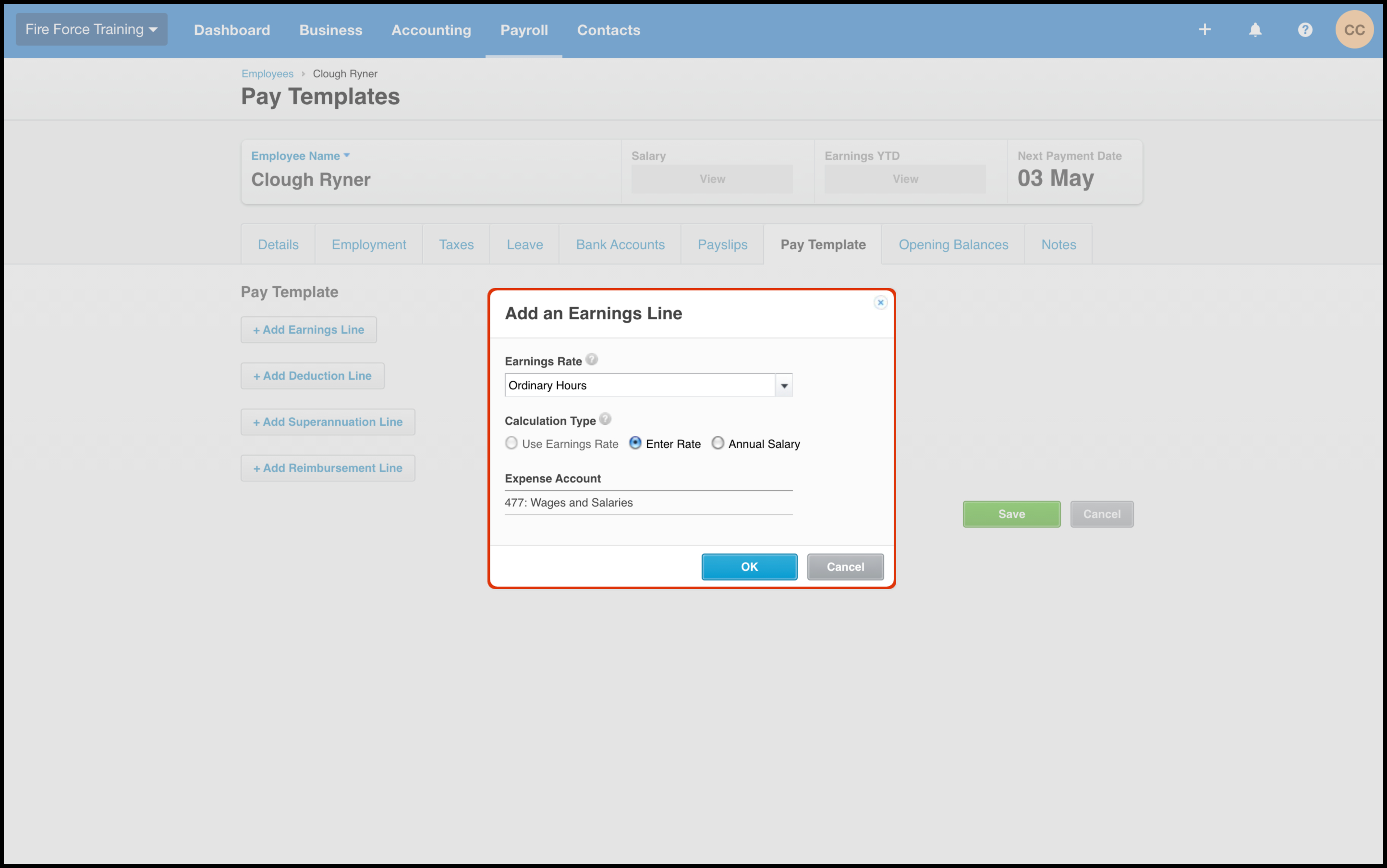 Xero Error Unable To Add Pay Template Earnings Line For Earnings Rate