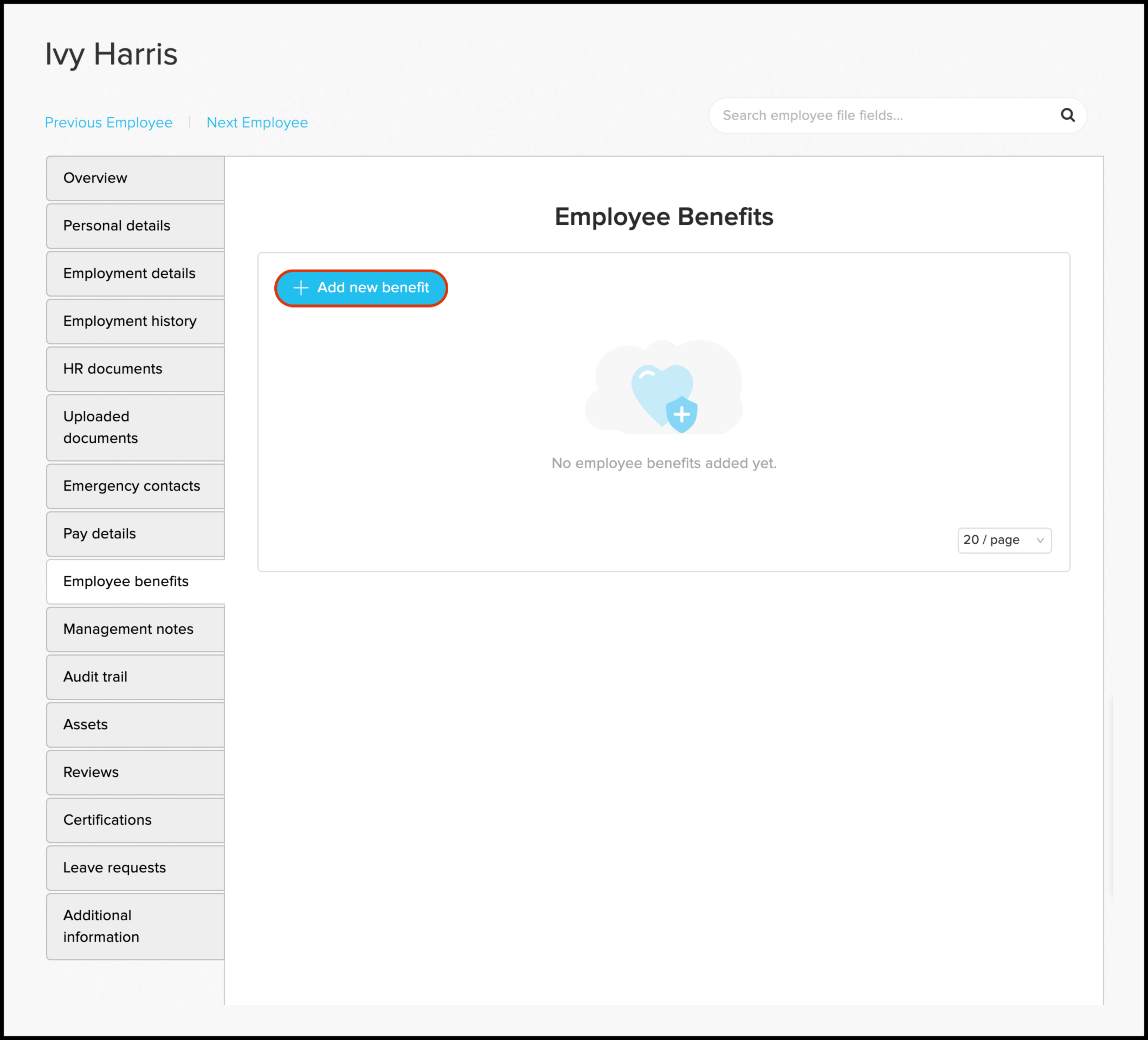 HR Employee File: Employee Benefits (Allowances) – Employment Hero ...