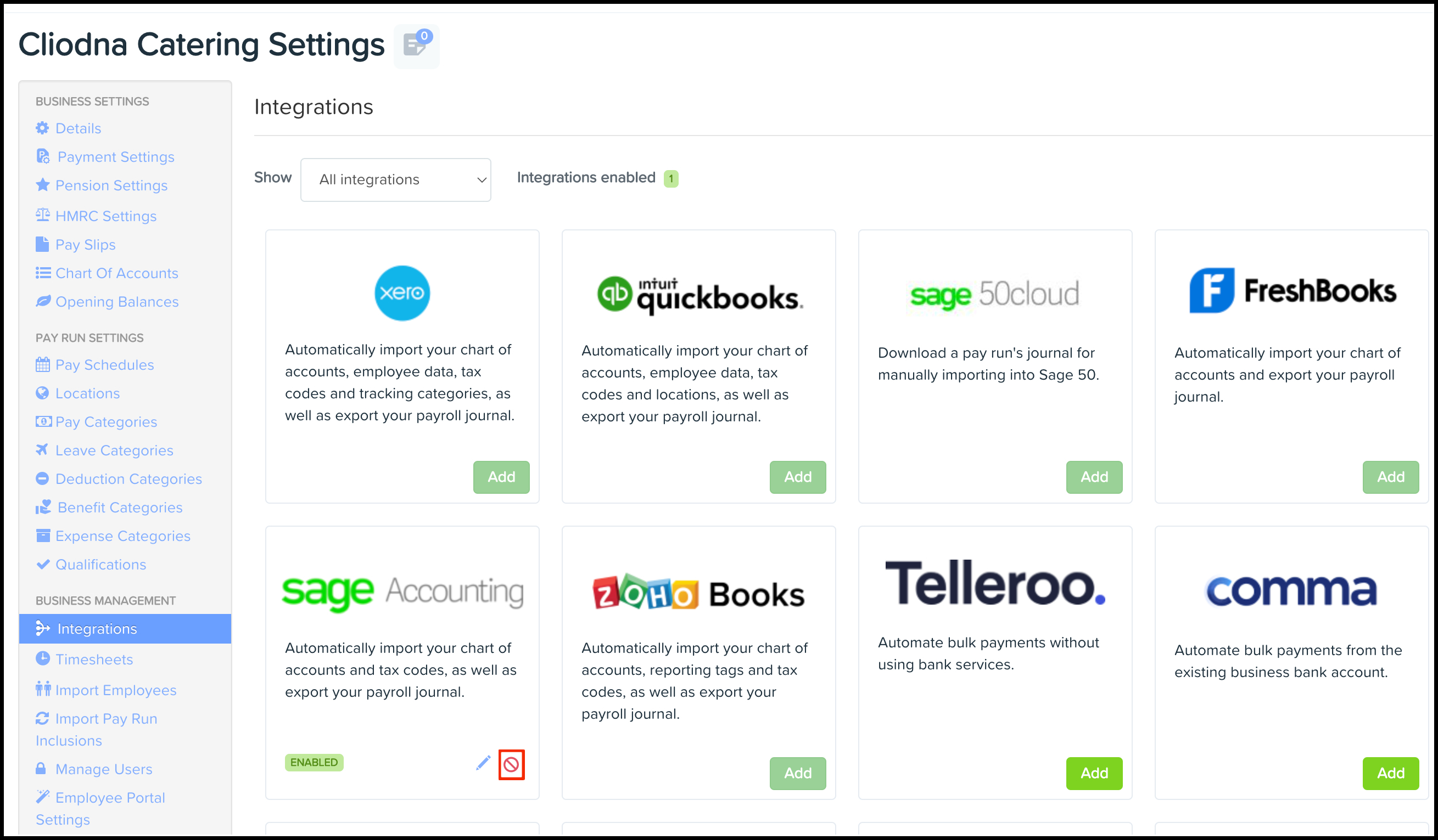 Payroll platform Integrating with your Sage Accounting platform